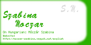 szabina moczar business card