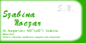 szabina moczar business card